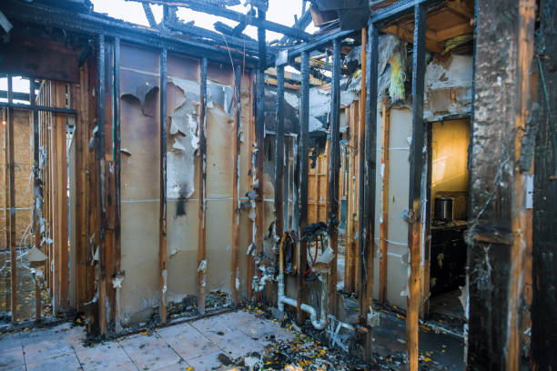 Professional Fire Damage Removal technician working in North Beach Haven, NJ